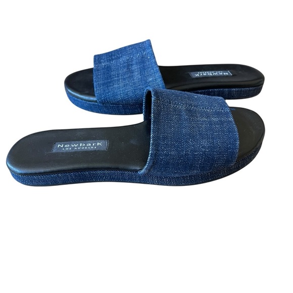 NEWBARK FRANKIE SLIDE SANDALS WOMENS 8.5 DENIM CASUAL SUMMER MINIMALIST CHIC - Picture 2 of 9